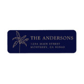 のエレガントロモダン結婚ゴのPalm Treeラベル ラベル (正面)