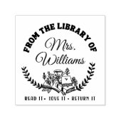 ~のエレガント図書室からのカスタム セルフインキングスタンプ (デザイン)