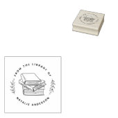 ～のエレガント図書室からのカスタム ラバースタンプ (押印)