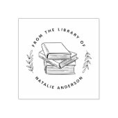 ～のエレガント図書室からのカスタム ラバースタンプ (インプリント)