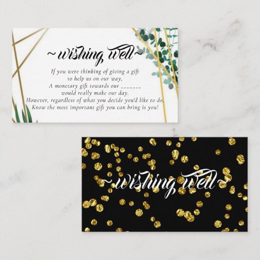 のエレガント幸せを願う結婚葉 エンクロージャーカード (正面/裏面)