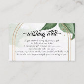 のエレガント幸福を祈る植物性の結婚葉 エンクロージャーカード (正面)