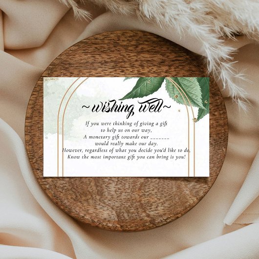 のエレガント幸福を祈る植物性の結婚葉 エンクロージャーカード