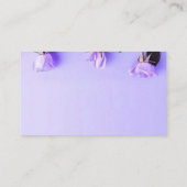 のエレガント幸福を祈る紫の結婚スミレ エンクロージャーカード (裏面)