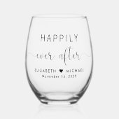 のエレガント後ずっと楽し結婚く ステムなしワイングラス (正面)