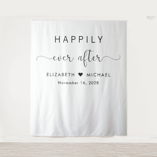 のエレガント後ずっと楽し結婚く タペストリー (正面)