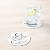 のエレガント後ずっと楽し結婚く ラウンドペーパーコースター (インサイチュ)