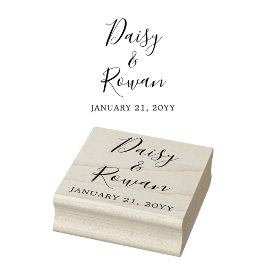 のエレガント日付でカップルの名前を結婚スクリプト ラバースタンプ