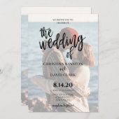 〜のエレガント書結婚写 招待状 (正面/裏面)