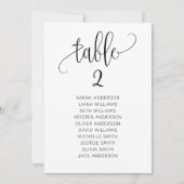 のエレガント結婚ぶら下がった座席表カード 招待状 (正面)