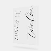 のエレガント結婚モダン黒いスクリプト・テーブル番号 アクリルサイン (傾斜)