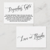 のエレガント贈り物に関す結婚る脚本 エンクロージャーカード (正面/裏面)