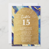 のエレガント金ゴールドシーティングチャートカー結婚ド (裏面)