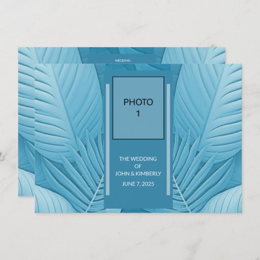 のエンク結婚ロージャカラーパレットフォトカード エンクロージャーカード (正面/裏面)