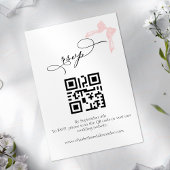 のエンク結婚ロージャカード |ボウ詳細RSVP QRコード エンクロージャーカード