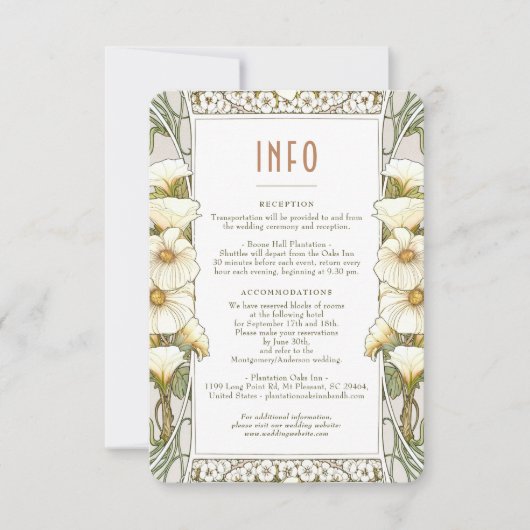 のエンク結婚ロージャ情報ヴィンテージアールヌーボーミュシャ 招待状 (正面)