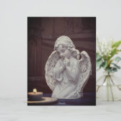 のエンジェル祈ケルブ像キャンドルスクラップブック紙 (スタンド正面)