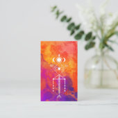 *~*のオレンジ紫色の霊気の種族の第一のアステカなシャーマン 名刺 (スタンド正面)