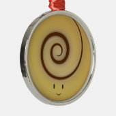 |のオーナメントの上の微笑のシナモンロール メタルオーナメント (右)