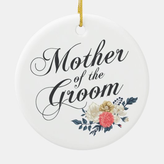 |のオーナメントを結婚している新郎の母 セラミックオーナメント (裏面)