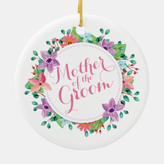 |のオーナメントを結婚している新郎の母 セラミックオーナメント (裏面)