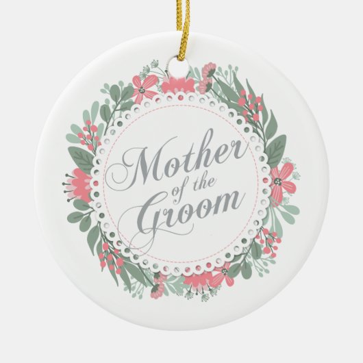 |のオーナメントを結婚している新郎の母 セラミックオーナメント (正面)