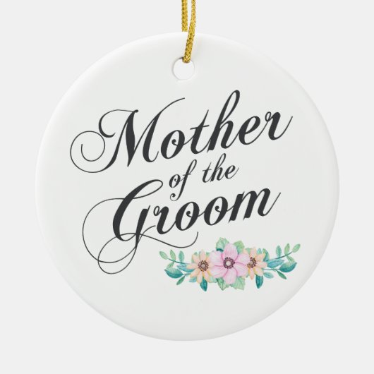 |のオーナメントを結婚している新郎の母 セラミックオーナメント (正面)