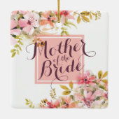 |のオーナメントを結婚している花嫁の水彩画の母 セラミックオーナメント (裏面)
