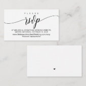 のオ結婚ンラインRSVP、書道モダン エンクロージャーカード (正面/裏面)