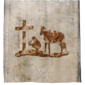 のカウボーイ祈シャワーカーテン シャワーカーテン (正面)