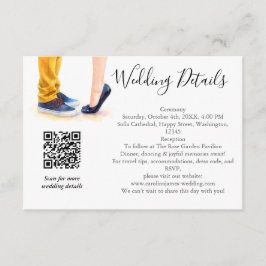 のカジュアルスクリプモダント・カップルイラストレーション エンクロージャーカード