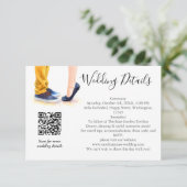 のカジュアルスクリプモダント・カップルイラストレーション エンクロージャーカード (スタンド正面)