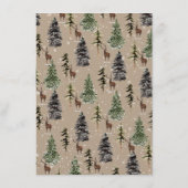 のカスクラシックタマイズ可能なWinter Woodlandディナーメニュー メニュー (裏面)