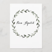 のカスタマイズクラシック可能なワイドディナーメニュー メニュー (裏面)