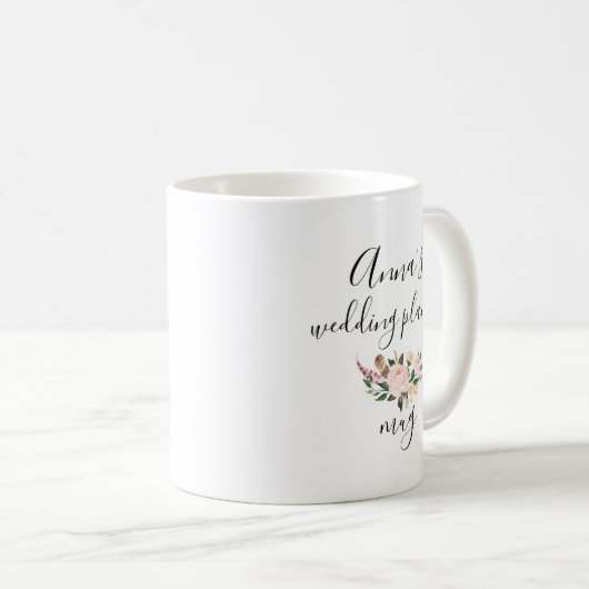 |のカスタマイズ可能な名前|を計画する結婚式 コーヒーマグカップ (正面右)
