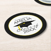 ~のカスタムおめでとう授業 ラウンドペーパーコースター (アングル)