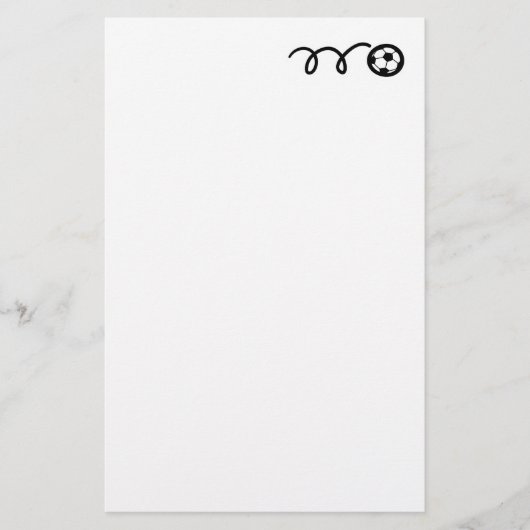 のカスタムサッカーボール文具書紙 便箋 (正面)