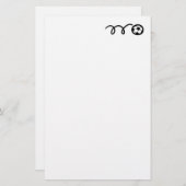 のカスタムサッカーボール文具書紙 便箋 (正面/裏面)