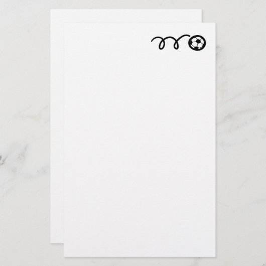 のカスタムサッカーボール文具書紙 便箋 (正面/裏面)