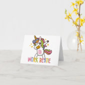 のカスタムサポート作業Westie Unicorn カード (黄色い花)