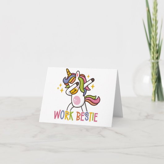 のカスタムサポート作業Westie Unicorn カード (正面)