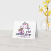 のカスタムサポート作業Westie Unicorn カード (黄色い花)