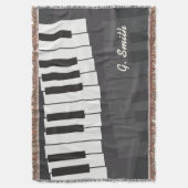 のカスタムピアノキーボード（白黒）。[名前を追加]: スローブランケット (正面縦)