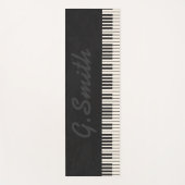 のカスタムピアノキーボード（白黒）。[名前を追加]: ヨガマット (正面)