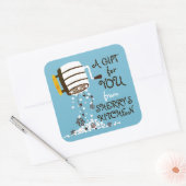 ~のカスタム台所から生まれた小麦粉の色 スクエアシール (封筒)