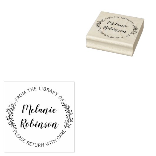 ～のカスタム図書室の植物館 ラバースタンプ (押印)