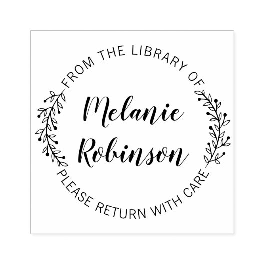 ～のカスタム図書室の植物館 ラバースタンプ (インプリント)