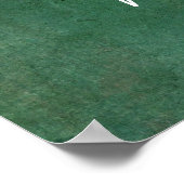 のカスタム文字リッチダークグリーンの追加グランジ ポスター (角)