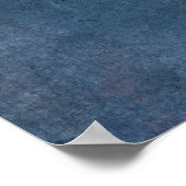 のカスタム文字Dark Navy Blueの追加グランジ ポスター (角)