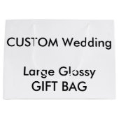 のカスタム結婚抱き枕光沢LARGE 12.5" x 9" ラージペーパーバッグ (正面)